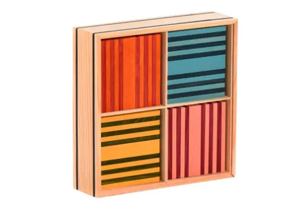 Kapla byggeklosser farget