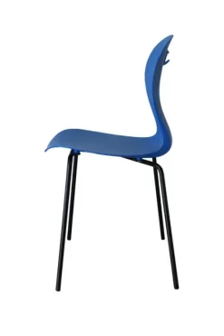 Karoline L stol blå/sort