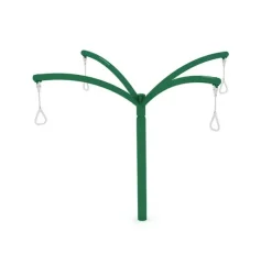 Karusell med 4 håndtak grønn