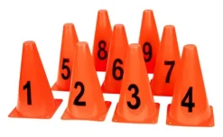 Kjegler med tall 0-9