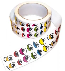 Klistremerker fargede øyne