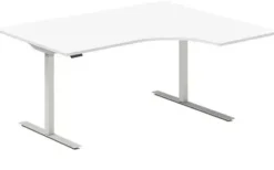 Kontorpult heve senk hvit
