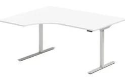 Kontorpult heve senk hvit