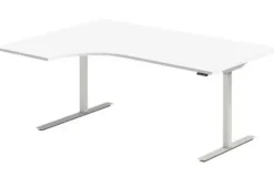 Kontorpult heve senk hvit