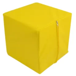 Kulør byggekloss firkant bomull gul