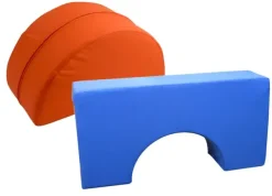 Kulør byggekloss tunnel bomull gul