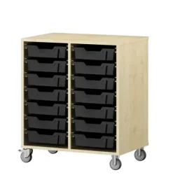 Labyrint skuffereol 14 skuffer bjørk