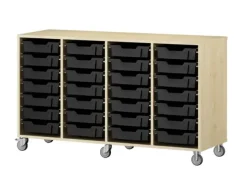 Labyrint skuffereol 28 skuffer bjørk