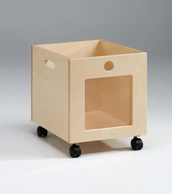 Lekekasse bjerk kryssfiner m/hjul