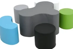 Linne puffsett med bord