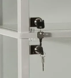 Lås til utstillingsskap