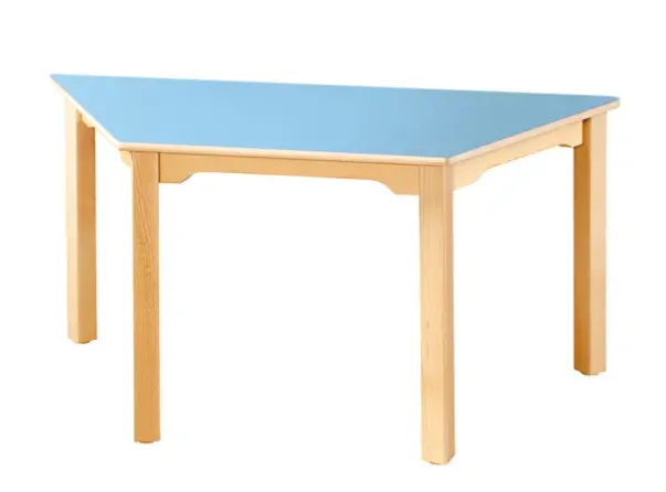 Marius laminatbord halv sekskant lys blå