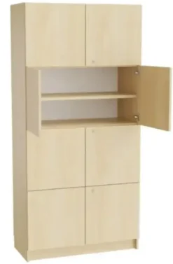 Materialskap med 8 dører