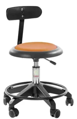 Micro polstret pedagogstol med rygg sort