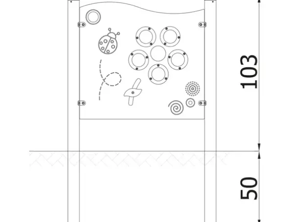 Milo lekepanel blomst