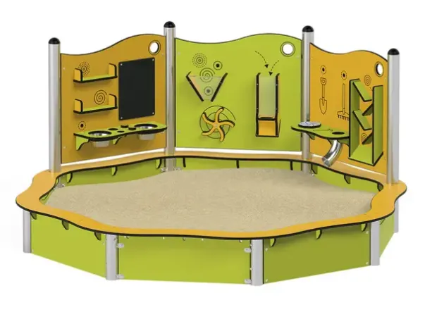 Milo sandkasse med aktivitetspaneler