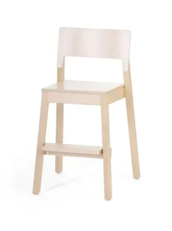 Mio stol med fotbrett natur