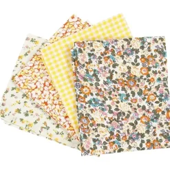 Mønstret stoff gul mix