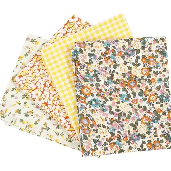 Mønstret stoff gul mix