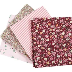 Mønstret stoff rosa mix
