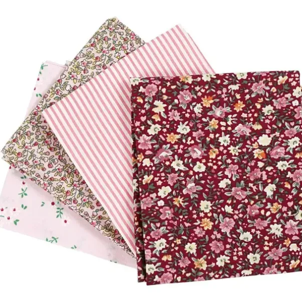 Mønstret stoff rosa mix