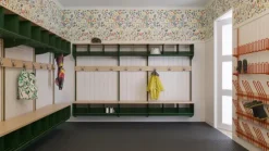 Mona Basic skohylle med sittebenk 2 rom