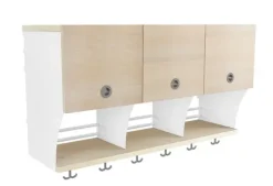 Mona garderobehylle med dør 2 rom