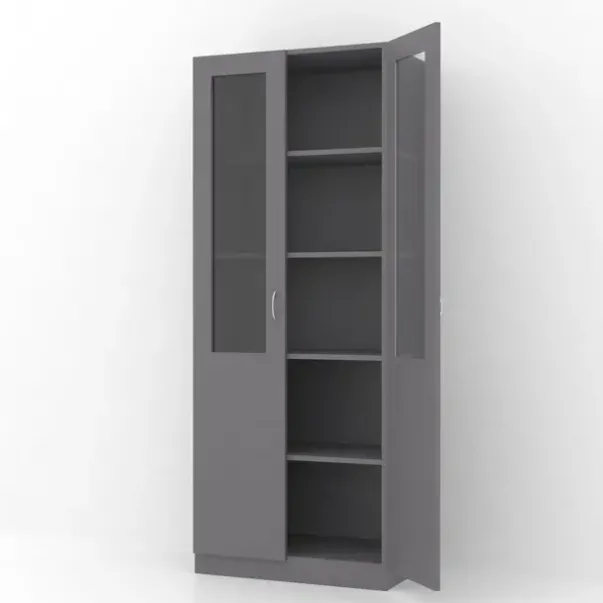 Moss høyskap med glassdører