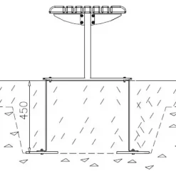 Nedgravingsfundament parkmøbler Lappset