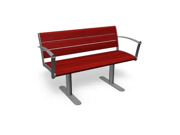 NIFO benk med rygg og armlener 2 seter