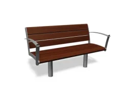 NIFO benk med rygg og armlener 2 seter