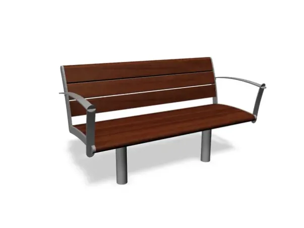 NIFO benk med rygg og armlener 2 seter