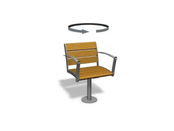 NIFO roterende stol med armlene