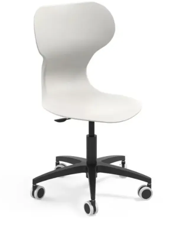 Os elevstol L m/hjul Lys grå