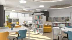 Os elevstol L m/hjul Lys grå