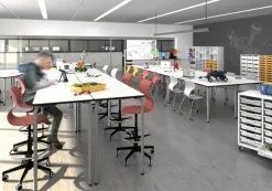 Os elevstol m/fotring Lys grå