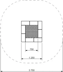 Pako trampoline for helstøpt dekke