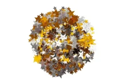 Paljetter gull og sølv stjerner