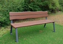 Park benk Flora med rygg