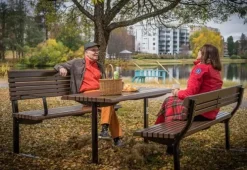 Park Place senior benk med rygg