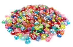 Plastperler mix med rhinstener