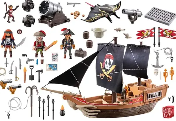Playmobil piratskip stort
