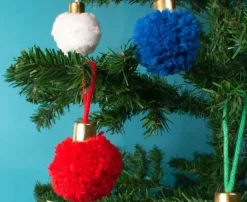 Pomponkuler til juletre - idépakke