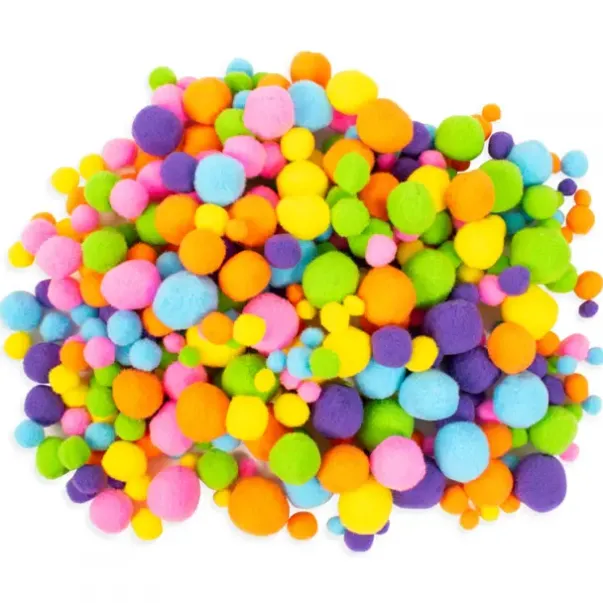 Pompons neon mix
