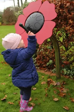 Poppy petal drum forankring i jord