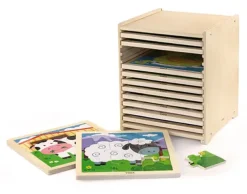 Puslespillsett med dyremotiv