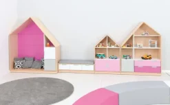 Quadro benk med madrass grå