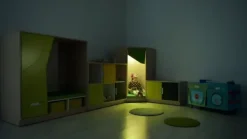 Quadro gjemmehjørne med ledlys