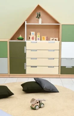 Quadro hus med 3 hyller