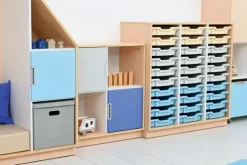 Quadro plastskuff liten lys blå